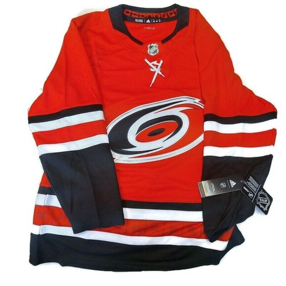 adidas Other - Adidas Carolina Hurricanes NHL Authentic Home Jersey Mens Size 46 Red Black